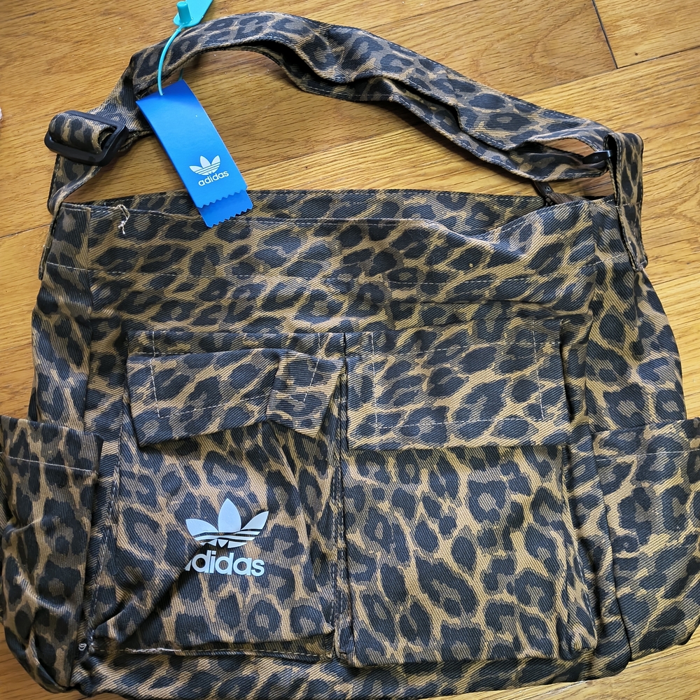Adidas Leopard Print Canvas Tote Bag